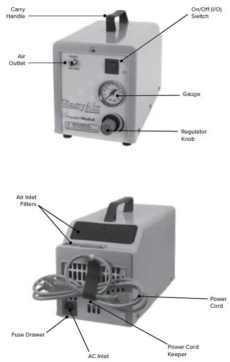 Precision Medical PM15-F EasyAir Compressor
