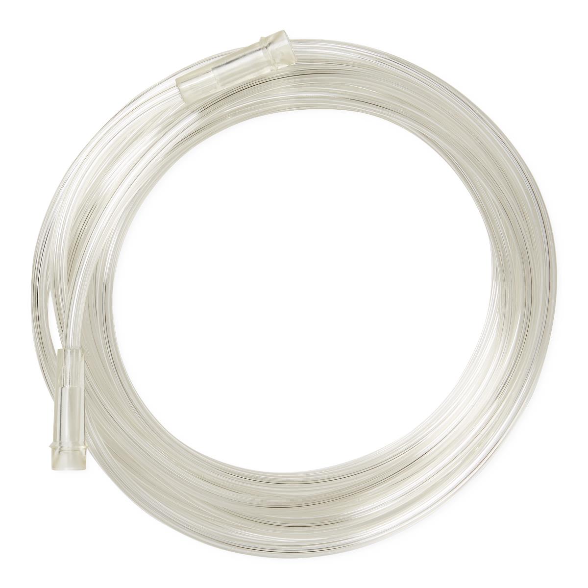 Oxygen Tubing Clear, 7 Foot, Standard Connector, 50/CS