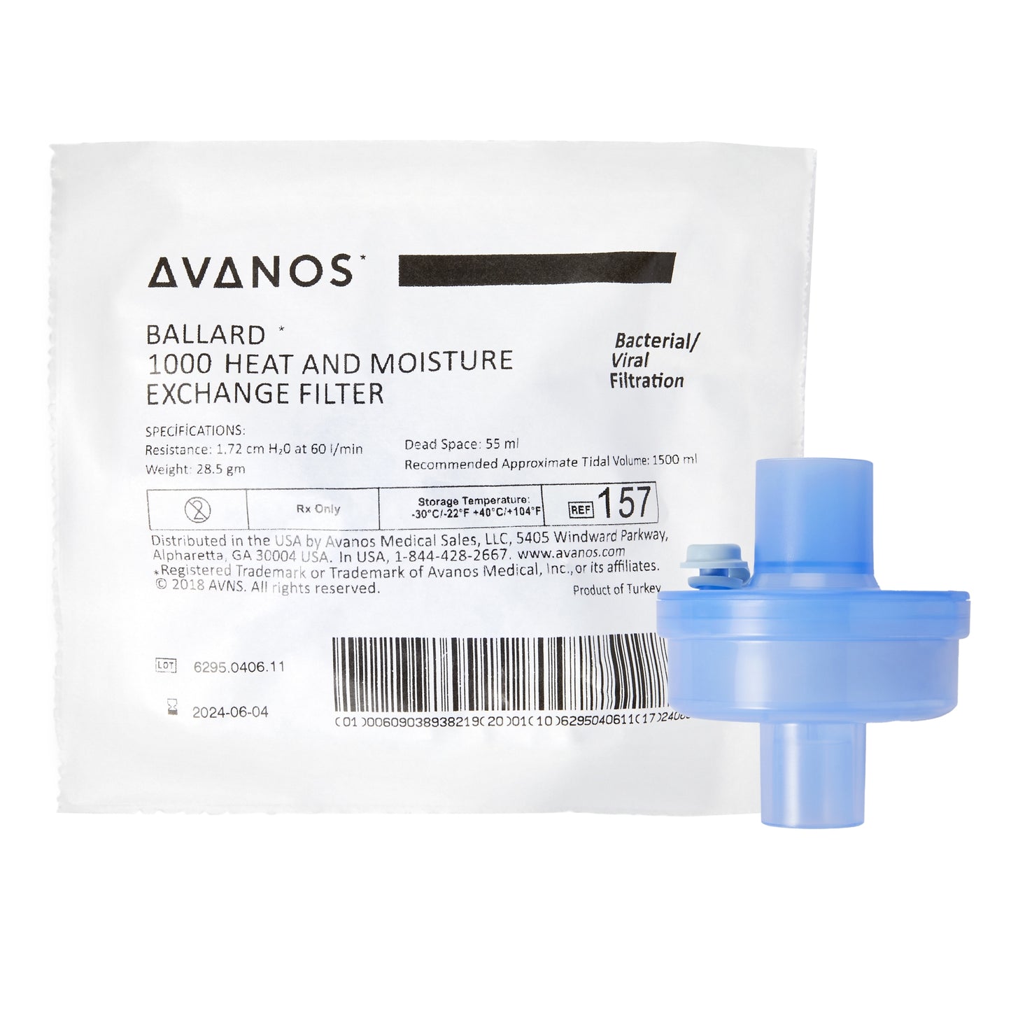Heat and Moisture Exchange with Filter, 25/CS