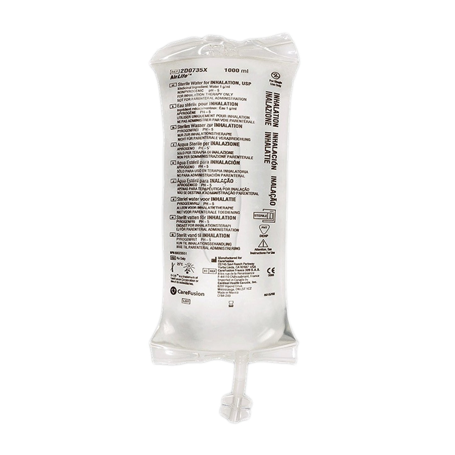 Solution Sterile Water Solution Flexible Bag 1000ml