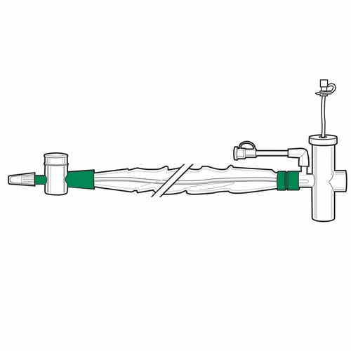 Closed Suction, 24 hr. 14F, T-Piece with 15 x 22 adapter and MDI adapter, 20/case