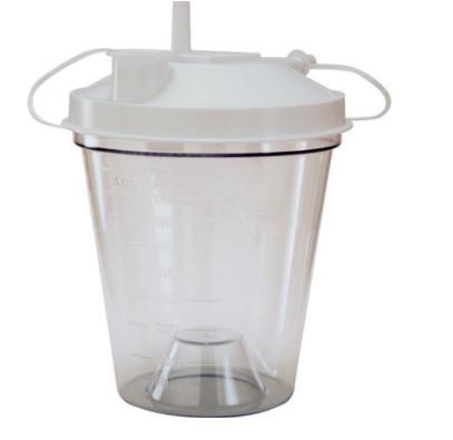 Suction Canister, Disposable, 800cc, White Top, Universal Port