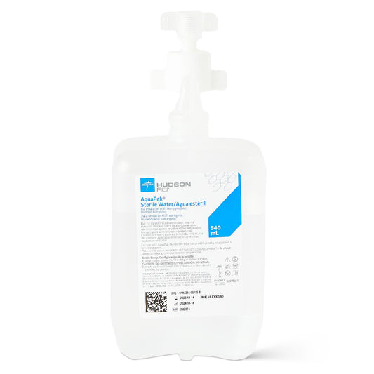 AquaPak Bubble Prefilled Humidifier Kit with Adapter HUD00040 and 540 mL Sterile Water Reservoir